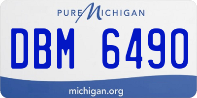MI license plate DBM6490