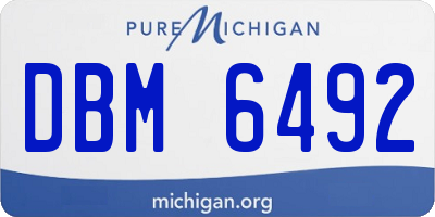 MI license plate DBM6492