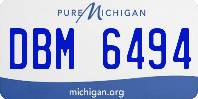 MI license plate DBM6494