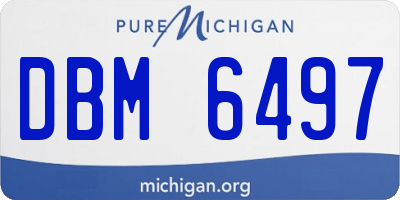 MI license plate DBM6497