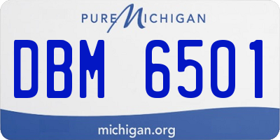 MI license plate DBM6501