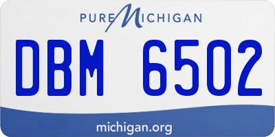 MI license plate DBM6502