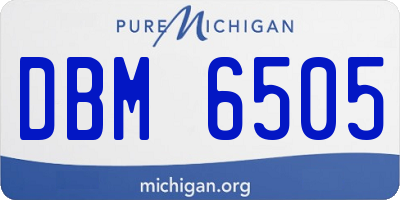MI license plate DBM6505