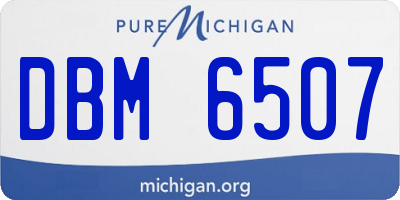 MI license plate DBM6507