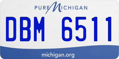 MI license plate DBM6511