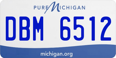 MI license plate DBM6512