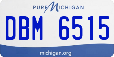 MI license plate DBM6515