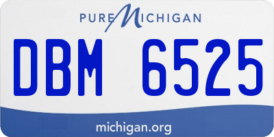 MI license plate DBM6525