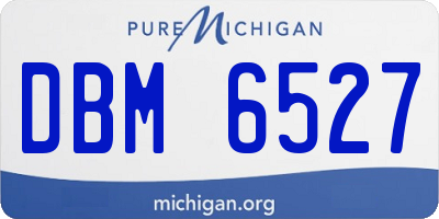 MI license plate DBM6527