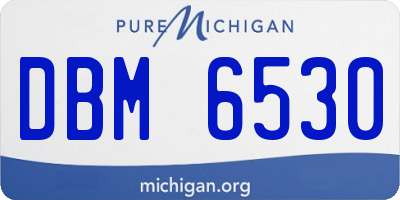 MI license plate DBM6530