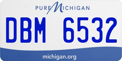 MI license plate DBM6532