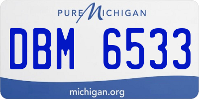 MI license plate DBM6533