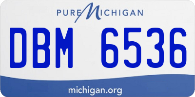 MI license plate DBM6536