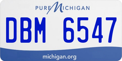 MI license plate DBM6547
