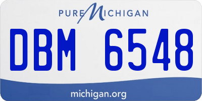 MI license plate DBM6548