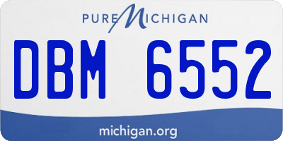 MI license plate DBM6552