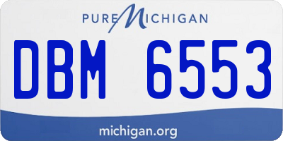 MI license plate DBM6553
