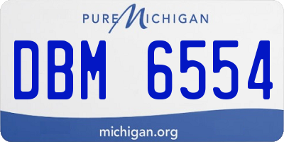 MI license plate DBM6554