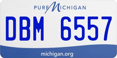 MI license plate DBM6557