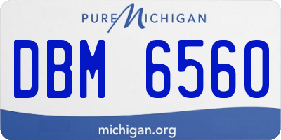 MI license plate DBM6560
