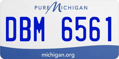 MI license plate DBM6561