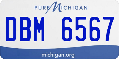 MI license plate DBM6567
