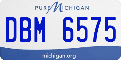 MI license plate DBM6575
