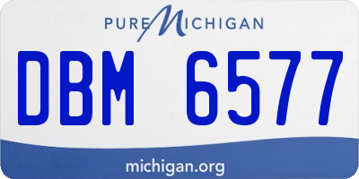 MI license plate DBM6577