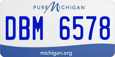 MI license plate DBM6578