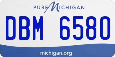 MI license plate DBM6580