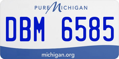 MI license plate DBM6585