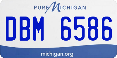 MI license plate DBM6586
