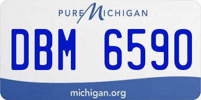 MI license plate DBM6590