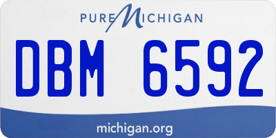 MI license plate DBM6592