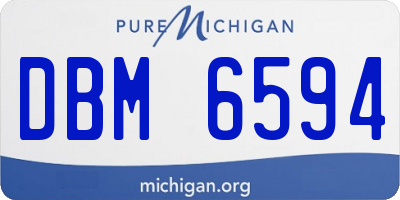 MI license plate DBM6594