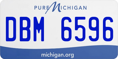 MI license plate DBM6596