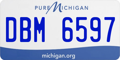 MI license plate DBM6597