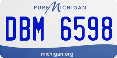 MI license plate DBM6598