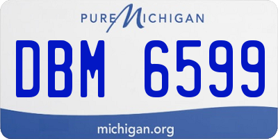 MI license plate DBM6599