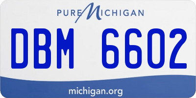 MI license plate DBM6602