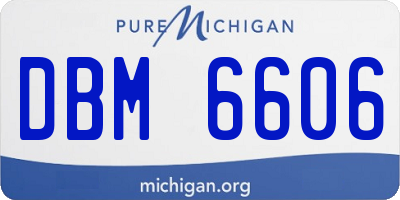 MI license plate DBM6606