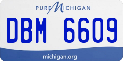 MI license plate DBM6609