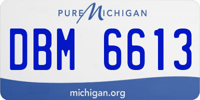 MI license plate DBM6613