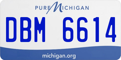 MI license plate DBM6614