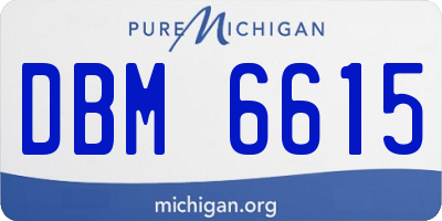 MI license plate DBM6615