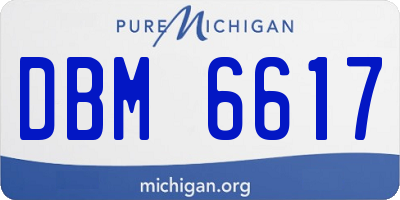 MI license plate DBM6617