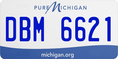 MI license plate DBM6621