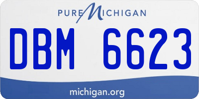 MI license plate DBM6623