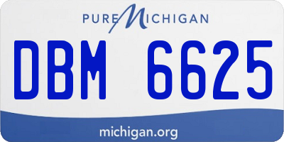 MI license plate DBM6625