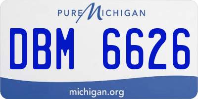 MI license plate DBM6626